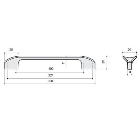 Ручка для мебели BelBagno Aurora 8.1107.224192.0270