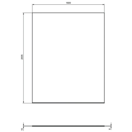 Реверсивная фиксированная панель 160 см Ideal Standard I.Life WetRoom Dual, T4878EO