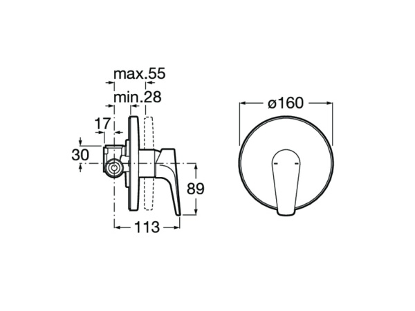 Смеситель для душа Roca Atlas 5A2290C00