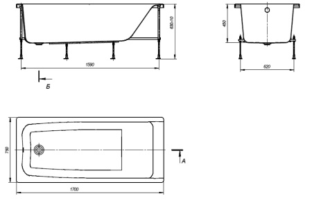 Акриловая ванна Roca Elba (150х75) 248509000