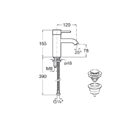 Смеситель для раковины Roca Lanta 5A3A11C00
