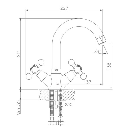 Смеситель для раковины Haiba HB1219