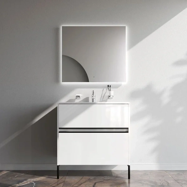 Тумба без раковины 80 см Am.Pm Sense M7BFUX0802WG белый глянец