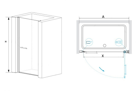 Душевая дверь распашная RGW PA-03 04080306-51