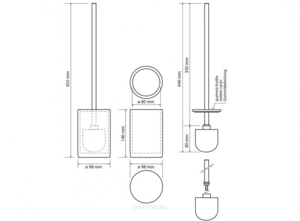Туалетный ершик напольный Bemeta Gamma 145613320
