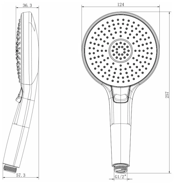 Лейка душевая Lemark, 3-функциональная (LM8117C)
