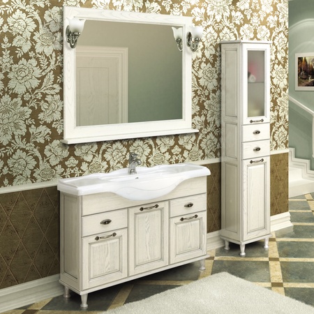 Зеркало Aquaton Жерона 105 белое серебро 1A158802GEM20