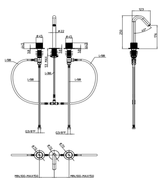 Смеситель для раковины Bossini Ply Z00911.030 хром