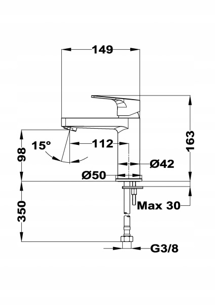 Смеситель для раковины Teka Manacor 843461250