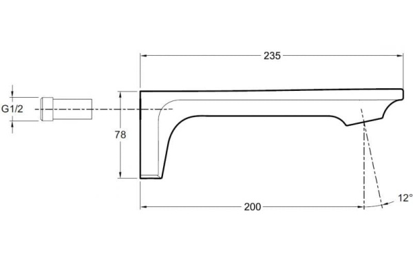 Излив для ванны Jacob Delafon Stance E14795-CP