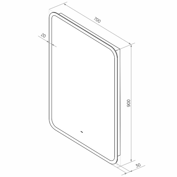 Зеркало с подсветкой (70x90) Continent Isten ЗЛП3782