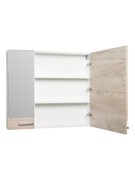 Зеркальный шкаф Runo крафтовый дуб Вудлайн 85 (00-00001348)