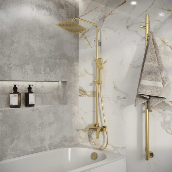 Душевая система Grossman Cosmo 500.K35.02.320 золото сатиновый Душевая система Grossman Cosmo 500.K35.02.320 золото сатиновый