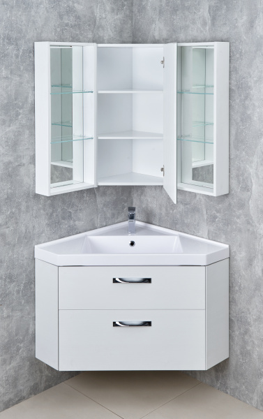 Зеркальный шкаф Aquaton Кантара дуб полярный 1A205702ANW70