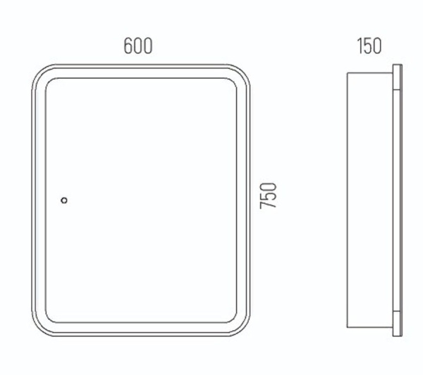 Зеркальный шкаф (60х75) Corozo Алабама 60 SD-00001388