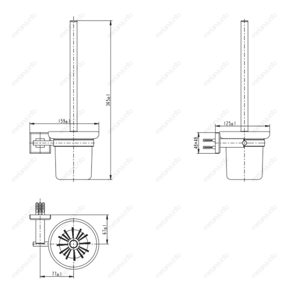Ершик для унитаза подвесной Melana MLN-862006