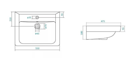 Тумба с раковиной Акватон Йорк 55 1A1705K1YOAV0