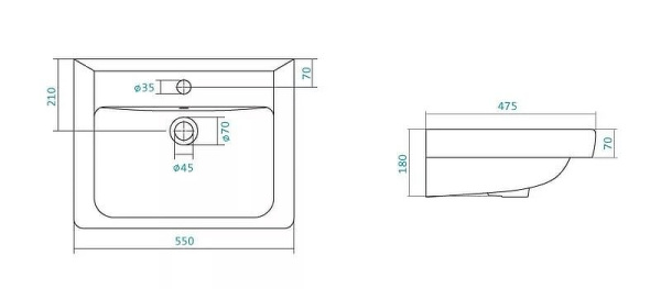 Тумба с раковиной Акватон Йорк 55 1A1705K1YOAV0