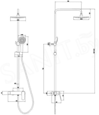 Душевая система Lemark Bronx (LM3760BL)
