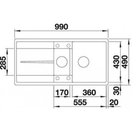 Кухонная мойка Blanco Metra 6 S-F 519113
