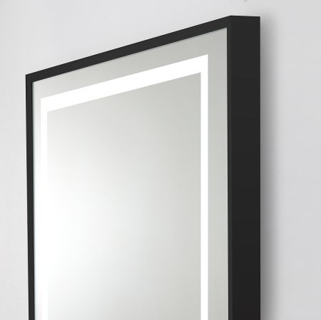 Зеркало (50х80) BelBagno Kraft SPC-KRAFT-500-800-LED-TCH-WARM-NERO с подсветкой