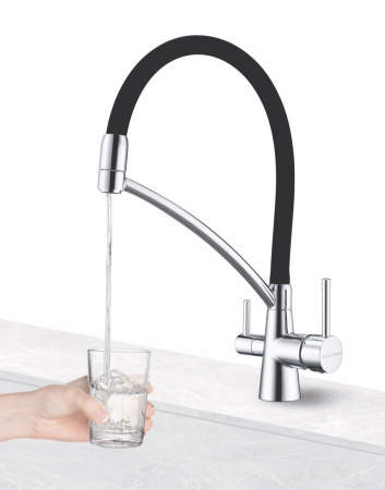 Смеситель для кухни с подключением к фильтру  Paulmark Siеgen Si213111-431WH