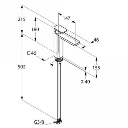 Смеситель для раковины Kludi E2 562960540