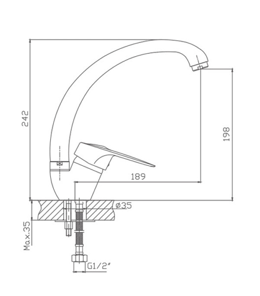 Смеситель для кухни Cron CN4104 Смеситель для кухни Cron CN4104