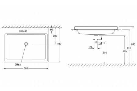 Раковина встраиваемая сверху Grohe Cube Ceramic 39479 00H (3947900H)
