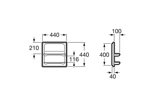 Полка двойная Roca Frontalis 387581001