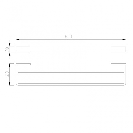 Полотенцедержатель двойной ABBER Westen AA1757 хром