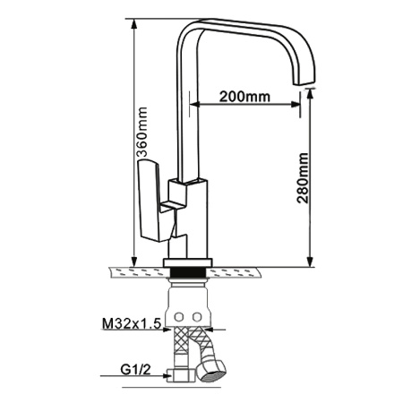 Смеситель для кухни Melana 8113
