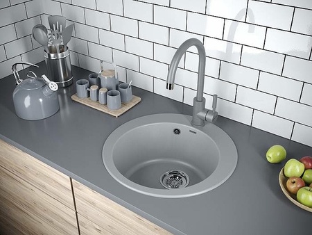 Кухонная мойка Paulmark  Gelengen 50 PM404800-GRM серый металлик