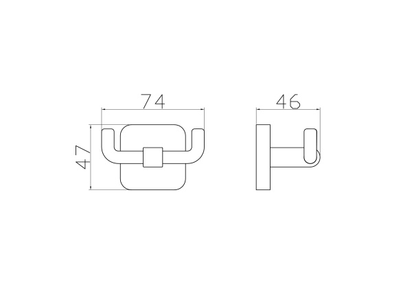 Двойной крючок для ванной WONZON & WOGHAND STILL, хром WW-6625