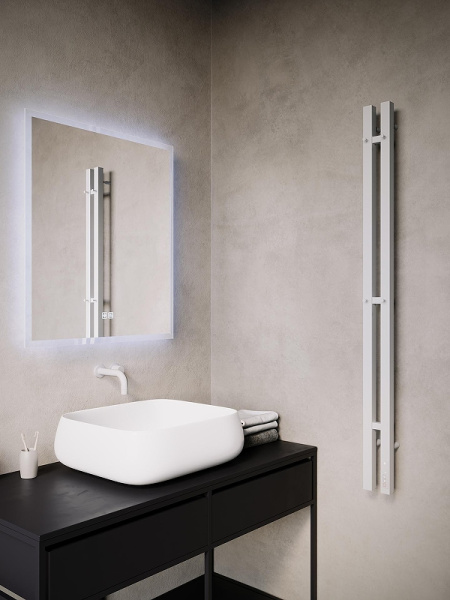 Электрический полотенцесушитель (120х10) Terminus DU0 4670078574121 белый