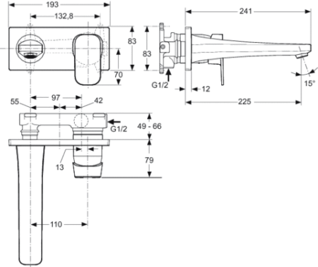 Смеситель для раковины Ideal Standard TONIC II A6335AA