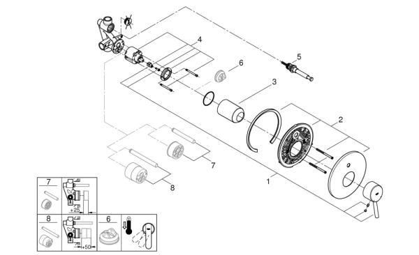 Смеситель для ванны однорычажный Grohe Concetto 32214 001 (32214001) хром
