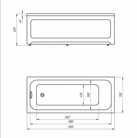 Акриловая ванна Aquatek Мия (130х70) MIY130-0000001