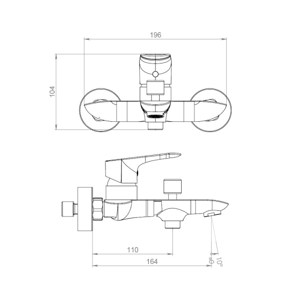 Смеситель для ванны Damixa RedBlu Palace Grand 461000000