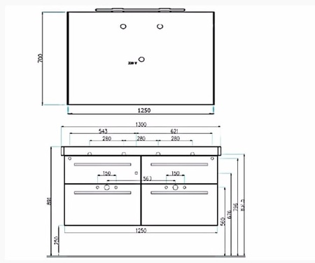 Зеркало с подсветкой Villeroy&Boch 2DAY2 A4141300