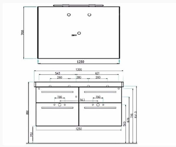 Зеркало с подсветкой Villeroy&Boch 2DAY2 A4141300