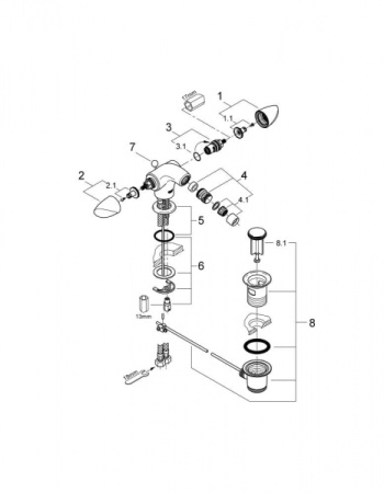 Смеситель для биде Grohe Aria 24030 000 (24030000)