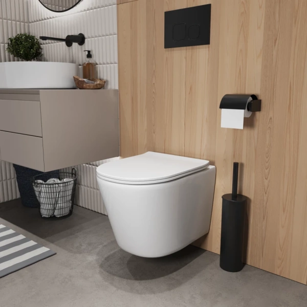 Унитаз подвесной безободковый Grossman  GR-4477SQ с сиденьем микролифт