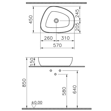 Раковина-чаша Vitra Outline Recycled 7991B066-0016