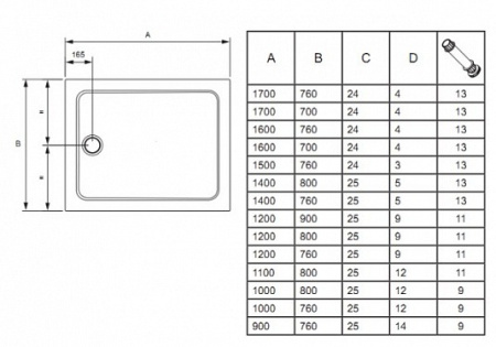 Поддон Jacob Delafon Flight E62451-00