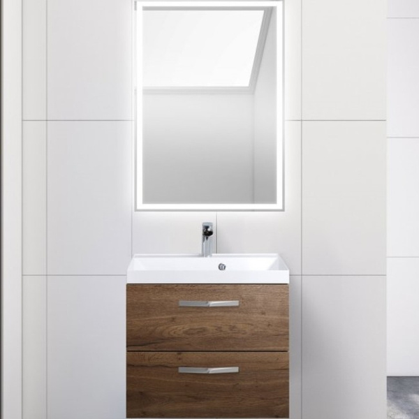 База под раковину подвесная BelBagno AURORA-600-2C-SO-RT Rovere Tabacco