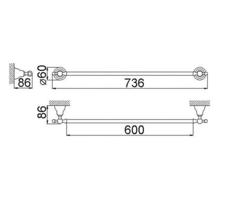 Держатель для полотенец Huber 4014.01H.BA