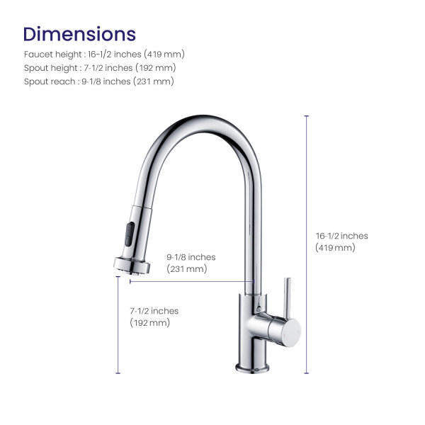 Смеситель для кухни с выдвижной лейкой Timo Saona хром 2316/00FL