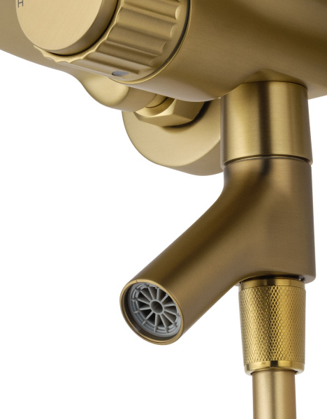 Смеситель для ванны с душем WONZON & WOGHAND CLICK, брашированное золото WW-FE05L221- BG