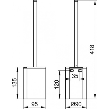 Ёршик для унитаза Keuco Plan 14972 010100 (14972010100) хром